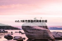 cs1.5反作弊器的简单介绍