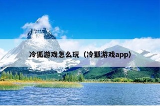 冷狐游戏怎么玩（冷狐游戏app）