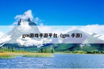 gm游戏手游平台（gm 手游）