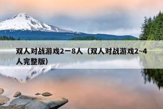 双人对战游戏2一8人（双人对战游戏2~4人完整版）