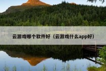 云游戏哪个软件好（云游戏什么app好）