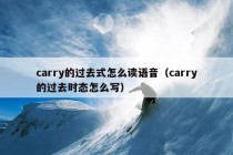 carry的过去式怎么读语音（carry的过去时态怎么写）