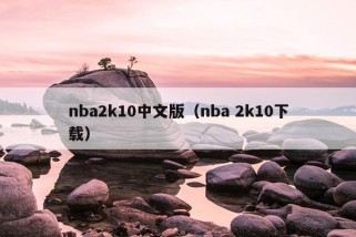 nba2k10中文版（nba 2k10下载）