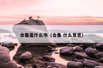 合集是什么书（合集 什么意思）