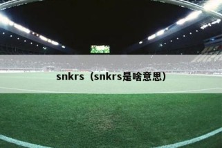 snkrs（snkrs是啥意思）