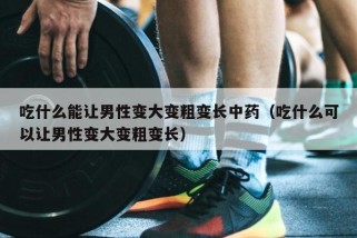 吃什么能让男性变大变粗变长中药（吃什么可以让男性变大变粗变长）