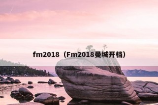 fm2018（Fm2018曼城开档）