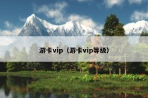 游卡vip（游卡vip等级）