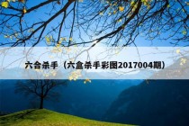 六合杀手（六盒杀手彩图2017004期）