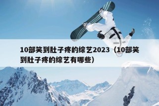 10部笑到肚子疼的综艺2023（10部笑到肚子疼的综艺有哪些）