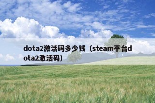 dota2激活码多少钱（steam平台dota2激活码）