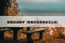 聚集短语翻译（聚集短语用英语怎么说）