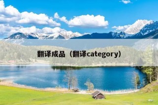 翻译成品（翻译category）