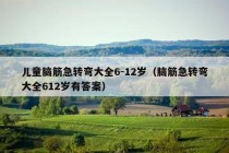 儿童脑筋急转弯大全6-12岁（脑筋急转弯大全612岁有答案）