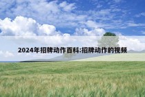 2024年招牌动作百科:招牌动作的视频