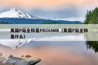 美国P站全称是PROUMB（美国P站全称是什么）