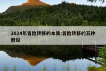 2024年冒险转移的本质:冒险转移的五种假设