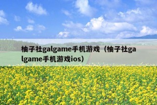 柚子社galgame手机游戏（柚子社galgame手机游戏ios）