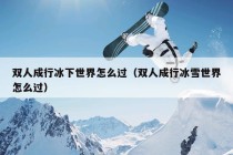 双人成行冰下世界怎么过（双人成行冰雪世界怎么过）