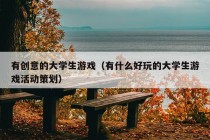 有创意的大学生游戏（有什么好玩的大学生游戏活动策划）