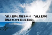 飞机儿童票收费标准2023（飞机儿童票收费标准2023年厦门至重庆）