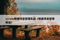 scrum敏捷项目管理实战（敏捷项目管理教程）