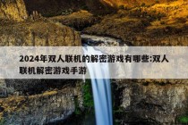 2024年双人联机的解密游戏有哪些:双人联机解密游戏手游