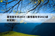 暴雪嘉年华2015（暴雪嘉年华2023虚拟奖励）