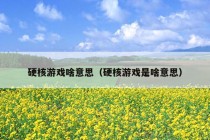 硬核游戏啥意思（硬核游戏是啥意思）