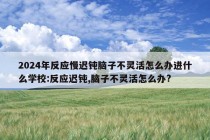 2024年反应慢迟钝脑子不灵活怎么办进什么学校:反应迟钝,脑子不灵活怎么办?