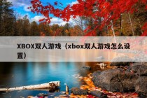 XBOX双人游戏（xbox双人游戏怎么设置）