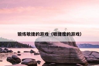 锻炼敏捷的游戏（敏捷度的游戏）