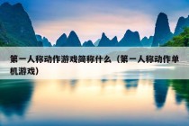 第一人称动作游戏简称什么（第一人称动作单机游戏）