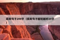 搞笑句子200字（搞笑句子越短越好20字）