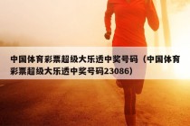 中国体育彩票超级大乐透中奖号码（中国体育彩票超级大乐透中奖号码23086）