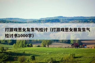 打游戏惹女友生气检讨（打游戏惹女朋友生气检讨书1000字）