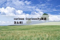 curious（curiousity英语怎么读）