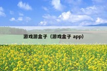 游戏游盒子（游戏盒子 app）