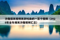 沙雕搞笑视频笑到吐血的一百个视频（2020年全年爆笑沙雕视频汇总）