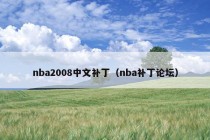 nba2008中文补丁（nba补丁论坛）