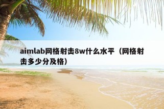 aimlab网格射击8w什么水平（网格射击多少分及格）