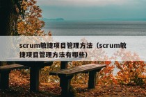 scrum敏捷项目管理方法（scrum敏捷项目管理方法有哪些）