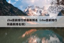 cba目前排行榜最新排名（cba目前排行榜最新排名榜）