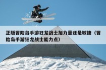 正版冒险岛手游狂龙战士加力量还是敏捷（冒险岛手游狂龙战士能力点）