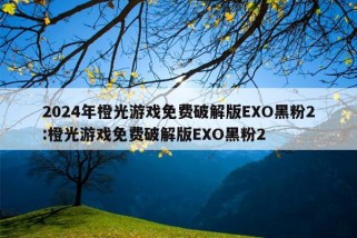 2024年橙光游戏免费破解版EXO黑粉2:橙光游戏免费破解版EXO黑粉2