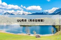 QQ秀币（秀币在哪里）