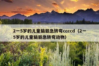 2一5岁的儿童脑筋急转弯ccccd（2一5岁的儿童脑筋急转弯动物）