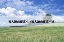 双人游戏现实中（双人游戏现实中玩）