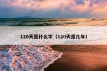 120天是什么字（120天是几年）