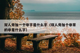 双人旁加一个非字是什么字（双人旁加个非常的非是什么字）